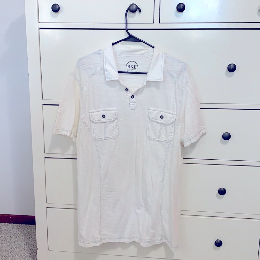 White BKE standard fit polo